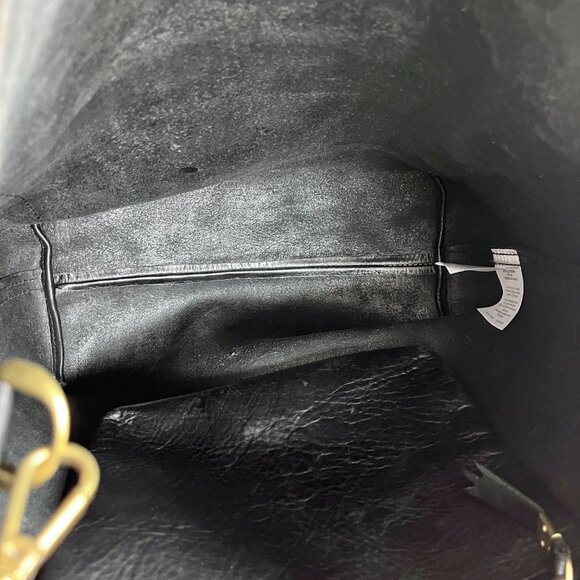 Madewell Medium Transport Tote Black Leather Open Top Shoulder Bag Classic - Picture 11 of 14